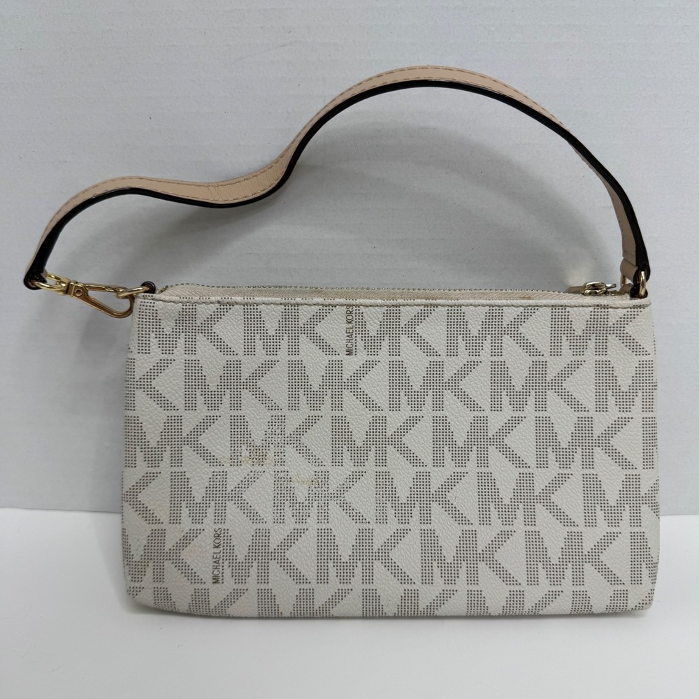 Michael Kors Signature MK Monogram Wristlet Small Shoulder Bag 35F1GJSW3B - Picture 4 of 11